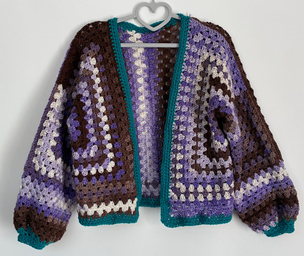 Granny Hexicardi in Browns, White, Purple & Teal
