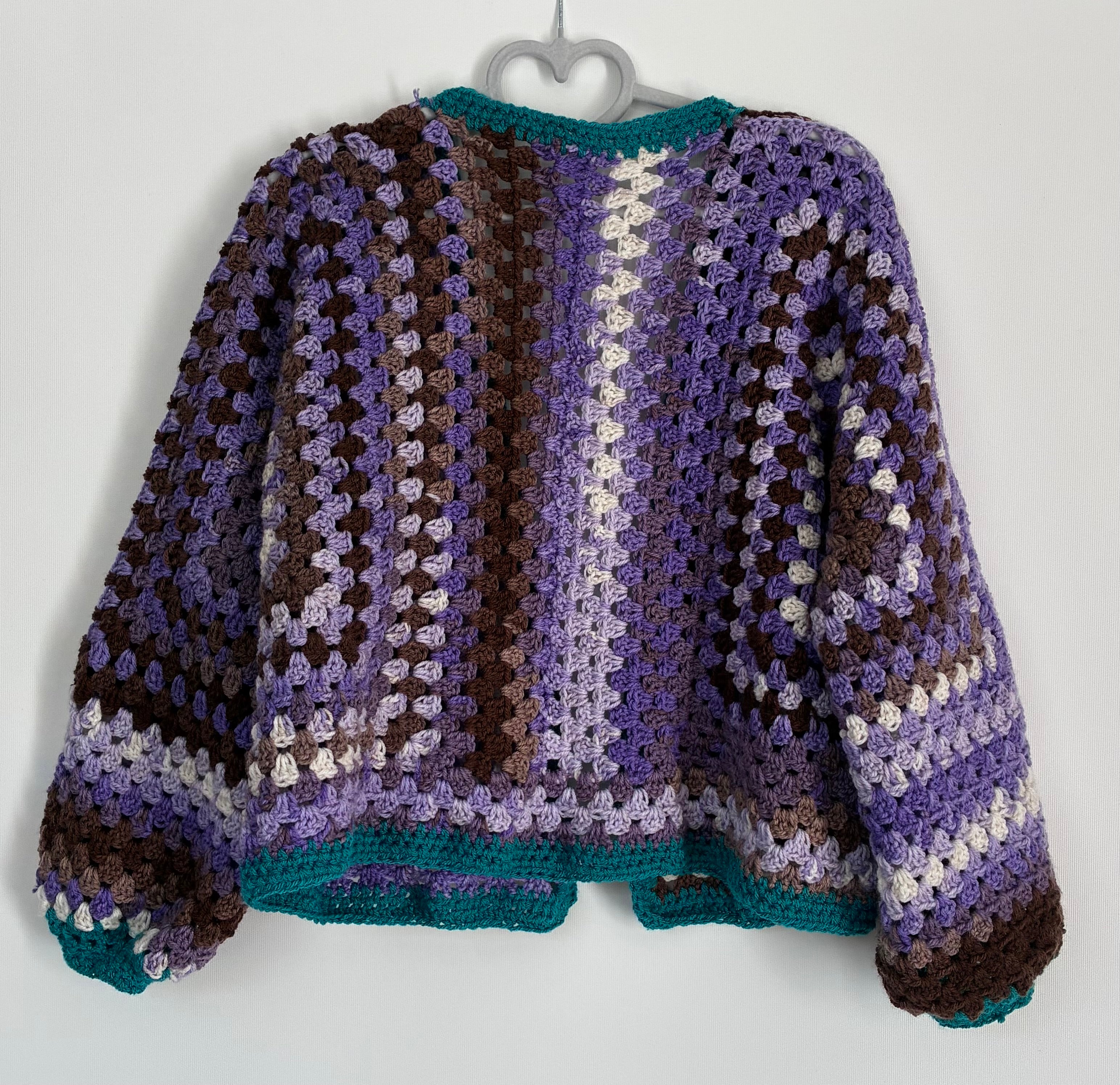 Granny Hexicardi in Browns, White, Purple & Teal