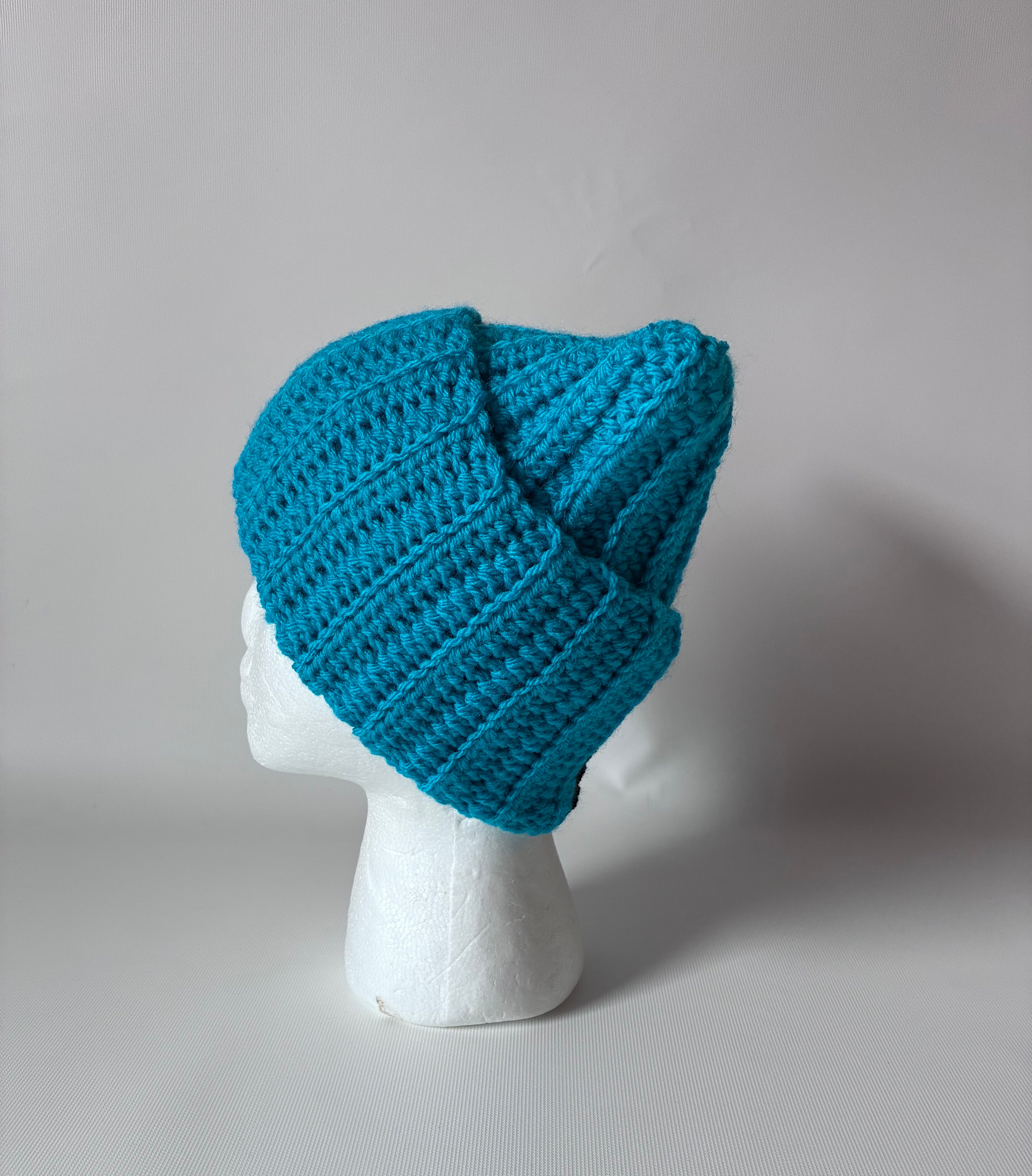 Cosy Crochet Cat Ear Beanie split colour