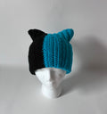 Cosy Crochet Cat Ear Beanie split colour